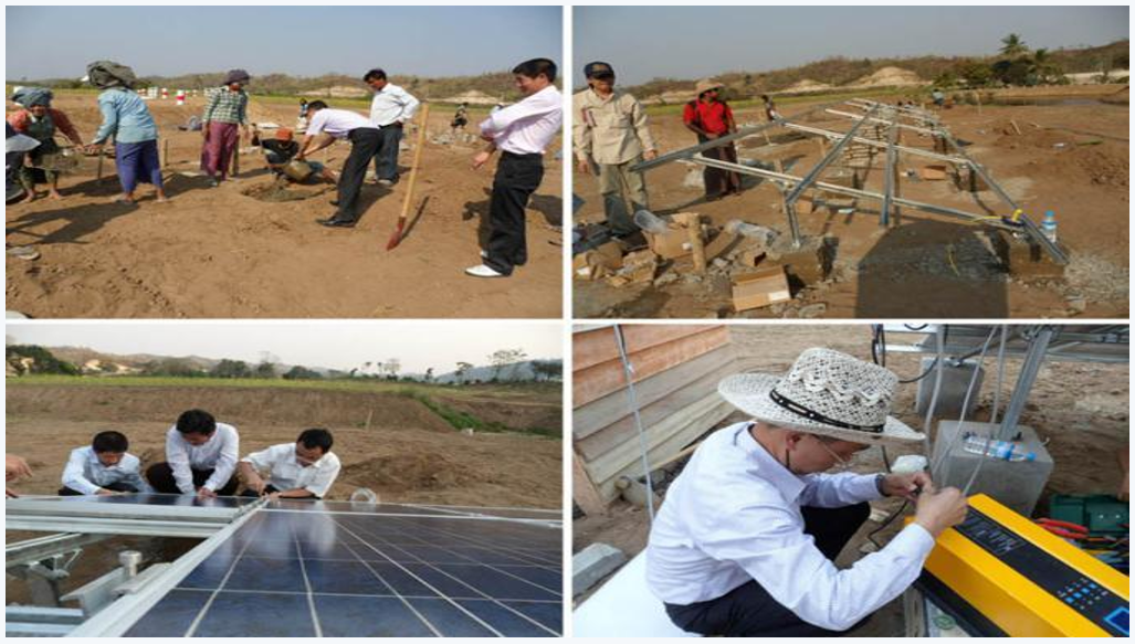 Solar irrigation system in Mayanmar