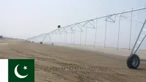 4.6 METERS HIGH GROUND CLEARANCE CENTRAL PIVOT SPRINKLER SUGARCANE IRRIGATION PROJECT IN PAKISTAN 2022